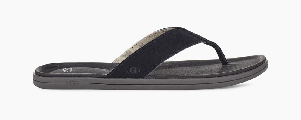 Ugg Flip Flop Mens - Ugg Brookside Flip Black - 468XHSFRI